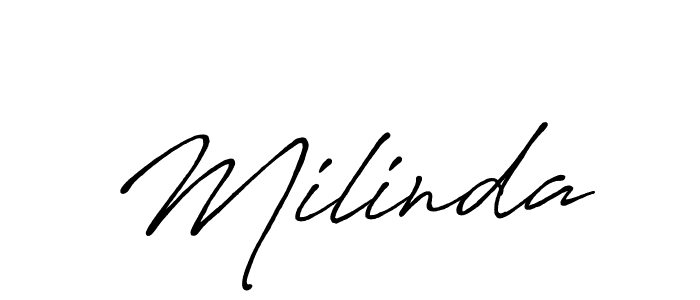 Similarly Antro_Vectra_Bolder is the best handwritten signature design. Signature creator online .You can use it as an online autograph creator for name Milinda. Milinda signature style 7 images and pictures png