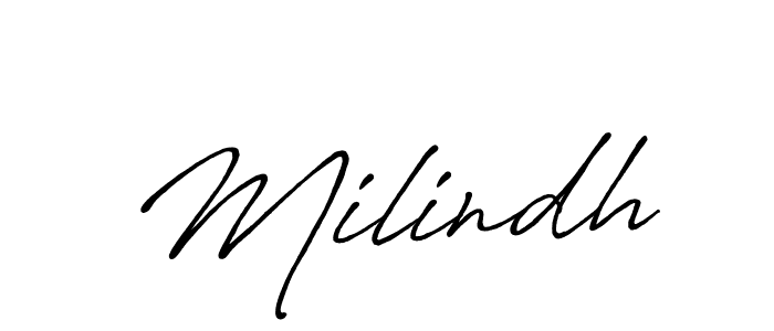 How to make Milindh signature? Antro_Vectra_Bolder is a professional autograph style. Create handwritten signature for Milindh name. Milindh signature style 7 images and pictures png