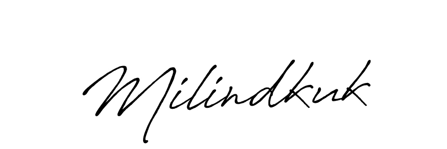 Design your own signature with our free online signature maker. With this signature software, you can create a handwritten (Antro_Vectra_Bolder) signature for name Milindkuk. Milindkuk signature style 7 images and pictures png