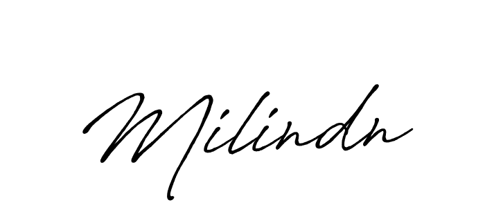 Make a beautiful signature design for name Milindn. With this signature (Antro_Vectra_Bolder) style, you can create a handwritten signature for free. Milindn signature style 7 images and pictures png