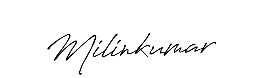Milinkumar stylish signature style. Best Handwritten Sign (Antro_Vectra_Bolder) for my name. Handwritten Signature Collection Ideas for my name Milinkumar. Milinkumar signature style 7 images and pictures png