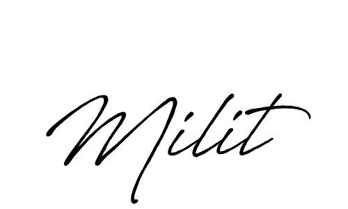 See photos of Milit official signature by Spectra . Check more albums & portfolios. Read reviews & check more about Antro_Vectra_Bolder font. Milit signature style 7 images and pictures png