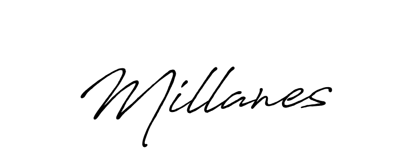Millanes stylish signature style. Best Handwritten Sign (Antro_Vectra_Bolder) for my name. Handwritten Signature Collection Ideas for my name Millanes. Millanes signature style 7 images and pictures png
