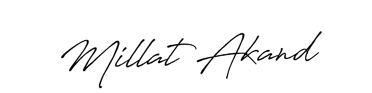 How to make Millat Akand signature? Antro_Vectra_Bolder is a professional autograph style. Create handwritten signature for Millat Akand name. Millat Akand signature style 7 images and pictures png