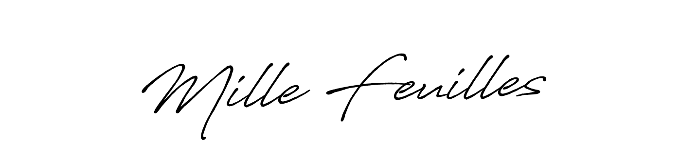 You can use this online signature creator to create a handwritten signature for the name Mille Feuilles. This is the best online autograph maker. Mille Feuilles signature style 7 images and pictures png