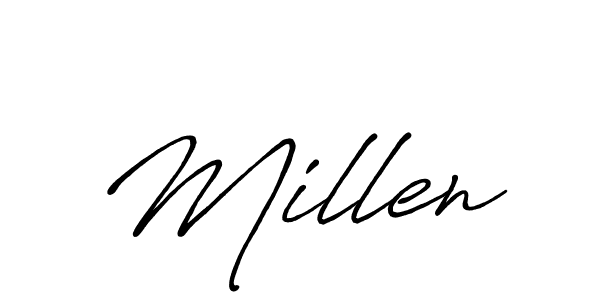 Once you've used our free online signature maker to create your best signature Antro_Vectra_Bolder style, it's time to enjoy all of the benefits that Millen name signing documents. Millen signature style 7 images and pictures png