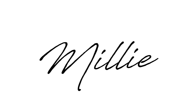 Also we have Millie name is the best signature style. Create professional handwritten signature collection using Antro_Vectra_Bolder autograph style. Millie signature style 7 images and pictures png