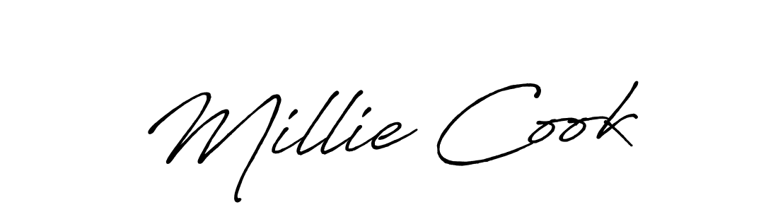 How to make Millie Cook signature? Antro_Vectra_Bolder is a professional autograph style. Create handwritten signature for Millie Cook name. Millie Cook signature style 7 images and pictures png