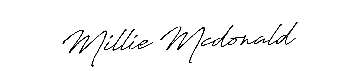 Make a beautiful signature design for name Millie Mcdonald. Use this online signature maker to create a handwritten signature for free. Millie Mcdonald signature style 7 images and pictures png