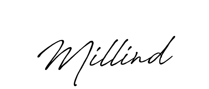 You should practise on your own different ways (Antro_Vectra_Bolder) to write your name (Millind) in signature. don't let someone else do it for you. Millind signature style 7 images and pictures png