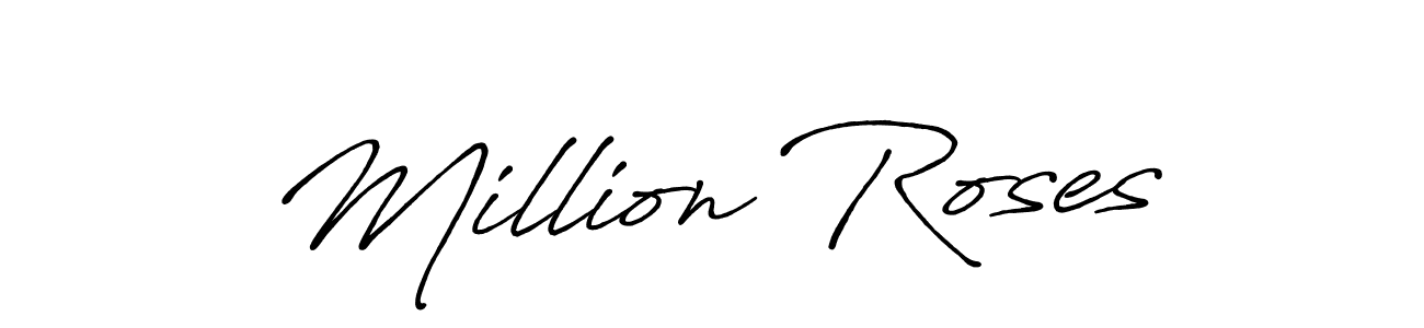 This is the best signature style for the Million Roses name. Also you like these signature font (Antro_Vectra_Bolder). Mix name signature. Million Roses signature style 7 images and pictures png