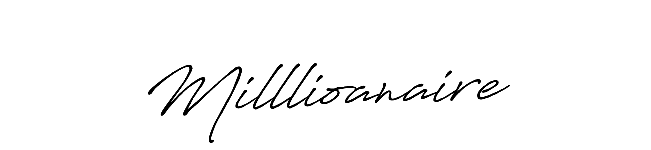 Once you've used our free online signature maker to create your best signature Antro_Vectra_Bolder style, it's time to enjoy all of the benefits that Milllioanaire name signing documents. Milllioanaire signature style 7 images and pictures png