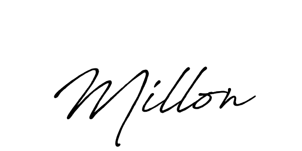 if you are searching for the best signature style for your name Millon. so please give up your signature search. here we have designed multiple signature styles  using Antro_Vectra_Bolder. Millon signature style 7 images and pictures png