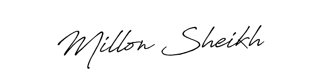Here are the top 10 professional signature styles for the name Millon Sheikh. These are the best autograph styles you can use for your name. Millon Sheikh signature style 7 images and pictures png
