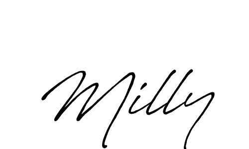 Here are the top 10 professional signature styles for the name Milly. These are the best autograph styles you can use for your name. Milly signature style 7 images and pictures png