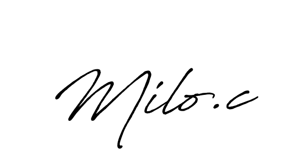 Once you've used our free online signature maker to create your best signature Antro_Vectra_Bolder style, it's time to enjoy all of the benefits that Milo.c name signing documents. Milo.c signature style 7 images and pictures png