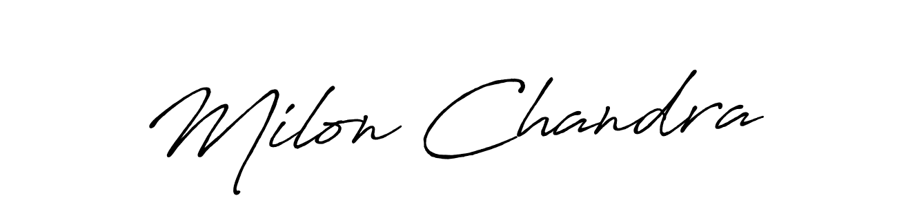 if you are searching for the best signature style for your name Milon Chandra. so please give up your signature search. here we have designed multiple signature styles  using Antro_Vectra_Bolder. Milon Chandra signature style 7 images and pictures png