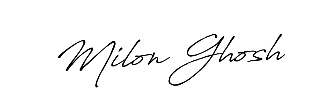 Make a beautiful signature design for name Milon Ghosh. Use this online signature maker to create a handwritten signature for free. Milon Ghosh signature style 7 images and pictures png