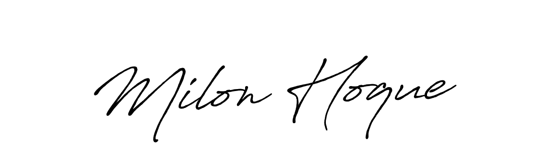 How to Draw Milon Hoque signature style? Antro_Vectra_Bolder is a latest design signature styles for name Milon Hoque. Milon Hoque signature style 7 images and pictures png