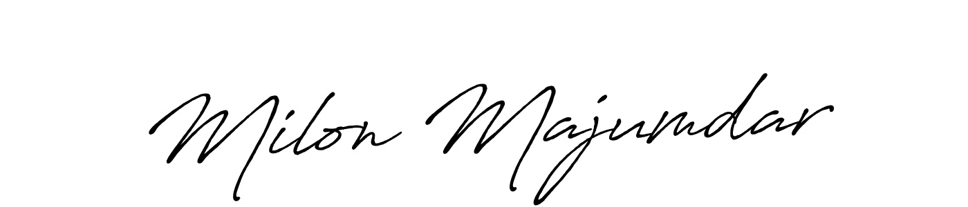 Design your own signature with our free online signature maker. With this signature software, you can create a handwritten (Antro_Vectra_Bolder) signature for name Milon Majumdar. Milon Majumdar signature style 7 images and pictures png