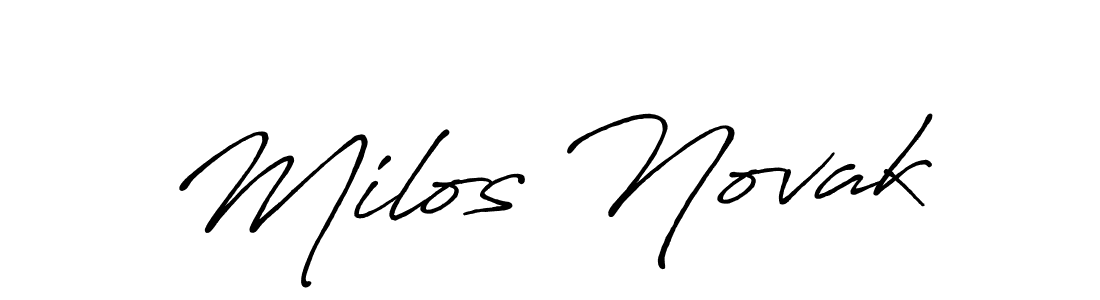 Also we have Milos Novak name is the best signature style. Create professional handwritten signature collection using Antro_Vectra_Bolder autograph style. Milos Novak signature style 7 images and pictures png