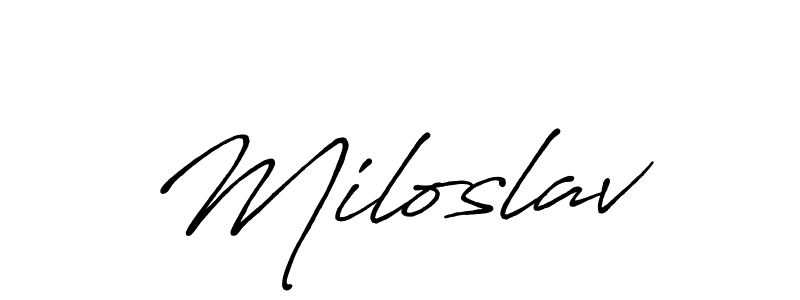 It looks lik you need a new signature style for name Miloslav. Design unique handwritten (Antro_Vectra_Bolder) signature with our free signature maker in just a few clicks. Miloslav signature style 7 images and pictures png