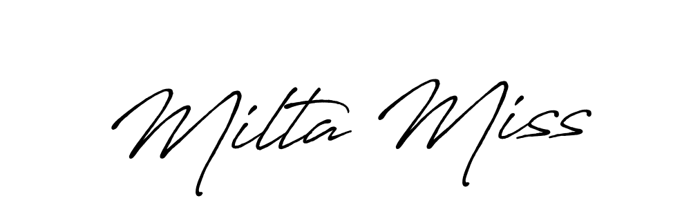 Also we have Milta Miss name is the best signature style. Create professional handwritten signature collection using Antro_Vectra_Bolder autograph style. Milta Miss signature style 7 images and pictures png