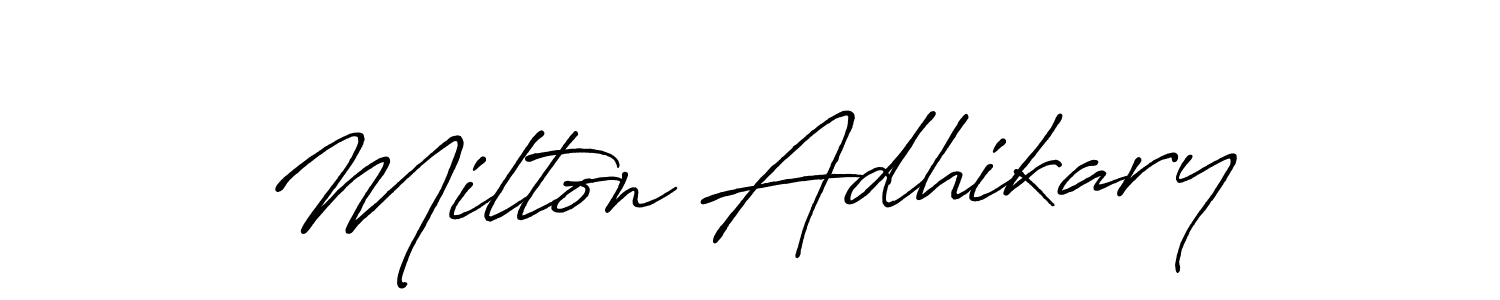 This is the best signature style for the Milton Adhikary name. Also you like these signature font (Antro_Vectra_Bolder). Mix name signature. Milton Adhikary signature style 7 images and pictures png
