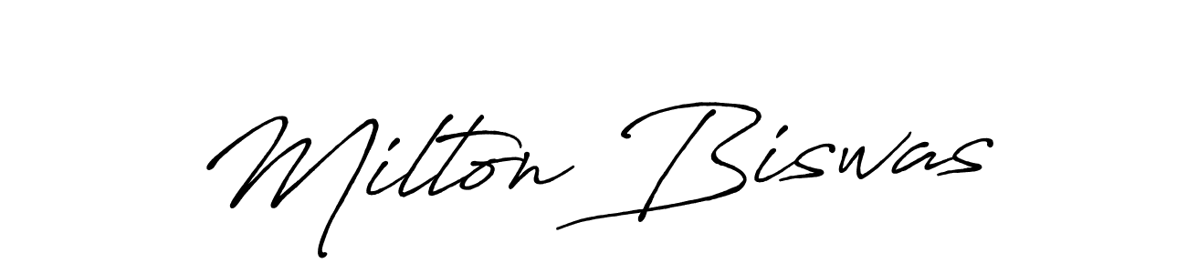 Similarly Antro_Vectra_Bolder is the best handwritten signature design. Signature creator online .You can use it as an online autograph creator for name Milton Biswas. Milton Biswas signature style 7 images and pictures png