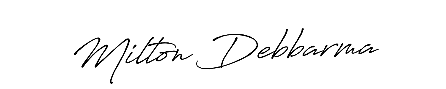 Milton Debbarma stylish signature style. Best Handwritten Sign (Antro_Vectra_Bolder) for my name. Handwritten Signature Collection Ideas for my name Milton Debbarma. Milton Debbarma signature style 7 images and pictures png