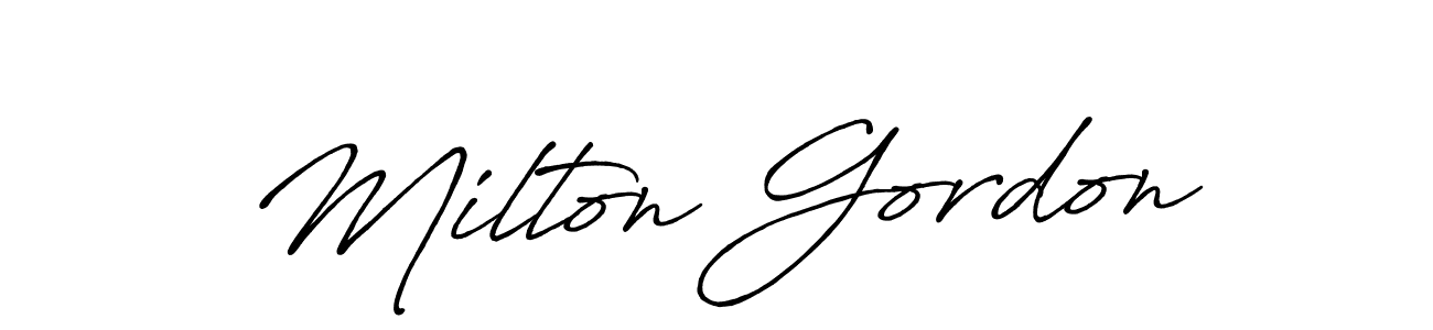 Similarly Antro_Vectra_Bolder is the best handwritten signature design. Signature creator online .You can use it as an online autograph creator for name Milton Gordon. Milton Gordon signature style 7 images and pictures png