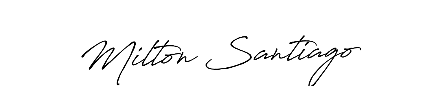 This is the best signature style for the Milton Santiago name. Also you like these signature font (Antro_Vectra_Bolder). Mix name signature. Milton Santiago signature style 7 images and pictures png