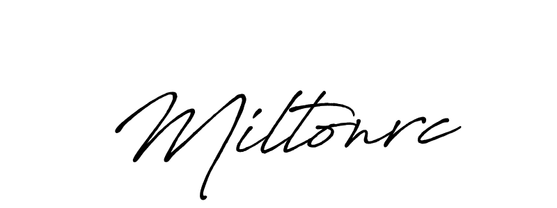 You should practise on your own different ways (Antro_Vectra_Bolder) to write your name (Miltonrc) in signature. don't let someone else do it for you. Miltonrc signature style 7 images and pictures png
