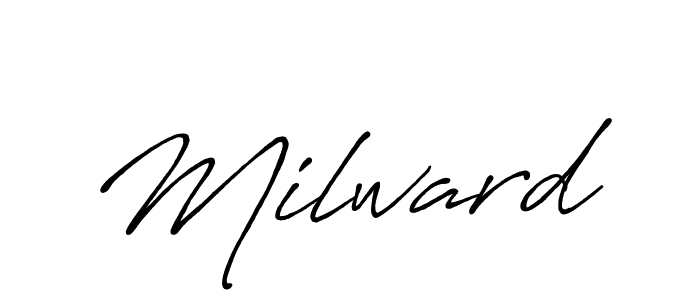 if you are searching for the best signature style for your name Milward. so please give up your signature search. here we have designed multiple signature styles  using Antro_Vectra_Bolder. Milward signature style 7 images and pictures png