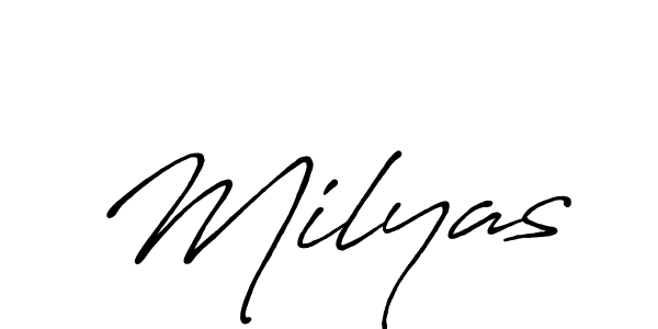 Similarly Antro_Vectra_Bolder is the best handwritten signature design. Signature creator online .You can use it as an online autograph creator for name Milyas. Milyas signature style 7 images and pictures png