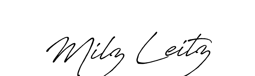 See photos of Milz Leitz official signature by Spectra . Check more albums & portfolios. Read reviews & check more about Antro_Vectra_Bolder font. Milz Leitz signature style 7 images and pictures png