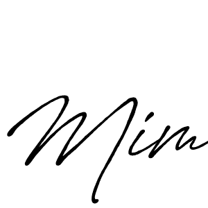 How to make Mim signature? Antro_Vectra_Bolder is a professional autograph style. Create handwritten signature for Mim name. Mim signature style 7 images and pictures png