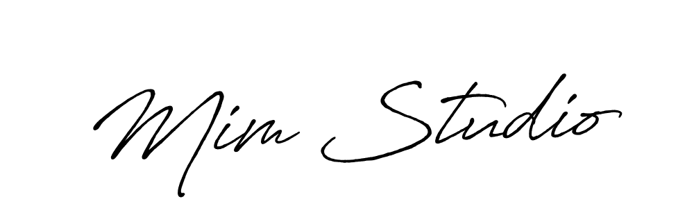 Mim Studio stylish signature style. Best Handwritten Sign (Antro_Vectra_Bolder) for my name. Handwritten Signature Collection Ideas for my name Mim Studio. Mim Studio signature style 7 images and pictures png