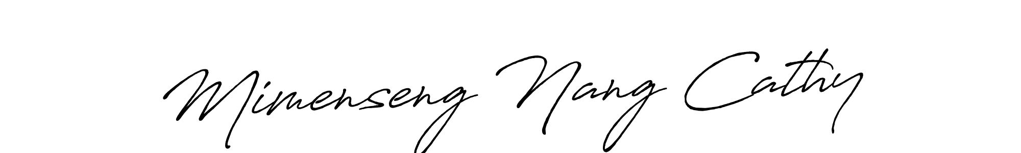Use a signature maker to create a handwritten signature online. With this signature software, you can design (Antro_Vectra_Bolder) your own signature for name Mimenseng Nang Cathy. Mimenseng Nang Cathy signature style 7 images and pictures png