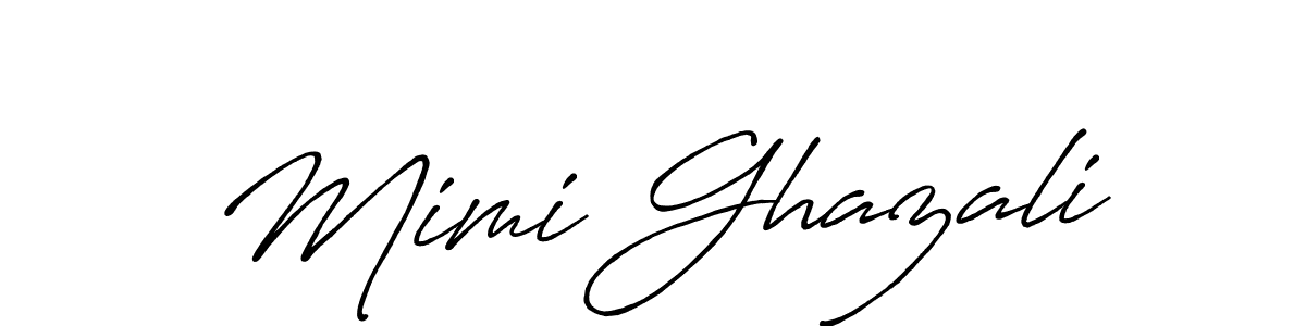 Also we have Mimi Ghazali name is the best signature style. Create professional handwritten signature collection using Antro_Vectra_Bolder autograph style. Mimi Ghazali signature style 7 images and pictures png