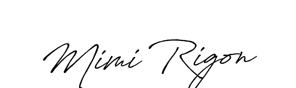 It looks lik you need a new signature style for name Mimi Rigon. Design unique handwritten (Antro_Vectra_Bolder) signature with our free signature maker in just a few clicks. Mimi Rigon signature style 7 images and pictures png