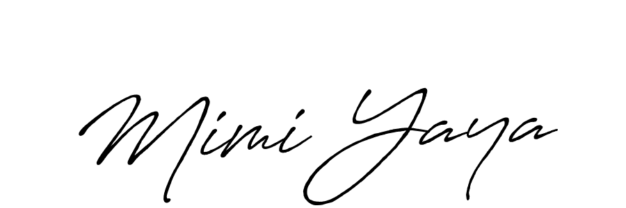 How to make Mimi Yaya name signature. Use Antro_Vectra_Bolder style for creating short signs online. This is the latest handwritten sign. Mimi Yaya signature style 7 images and pictures png