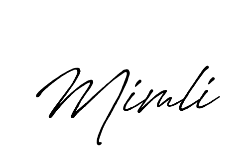 Use a signature maker to create a handwritten signature online. With this signature software, you can design (Antro_Vectra_Bolder) your own signature for name Mimli. Mimli signature style 7 images and pictures png