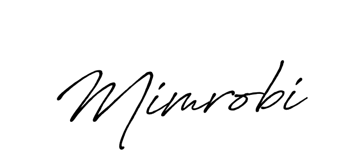 How to make Mimrobi signature? Antro_Vectra_Bolder is a professional autograph style. Create handwritten signature for Mimrobi name. Mimrobi signature style 7 images and pictures png