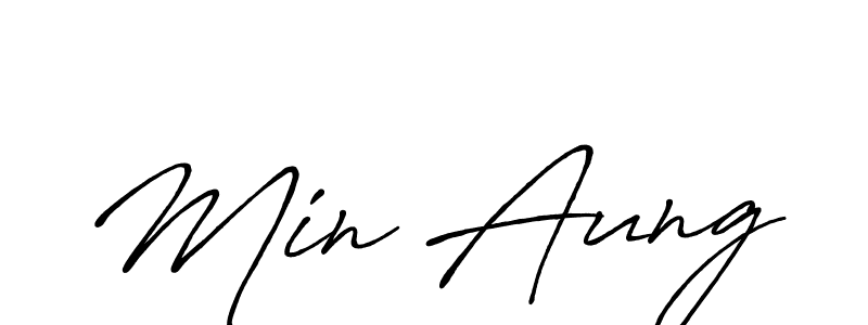 It looks lik you need a new signature style for name Min Aung. Design unique handwritten (Antro_Vectra_Bolder) signature with our free signature maker in just a few clicks. Min Aung signature style 7 images and pictures png