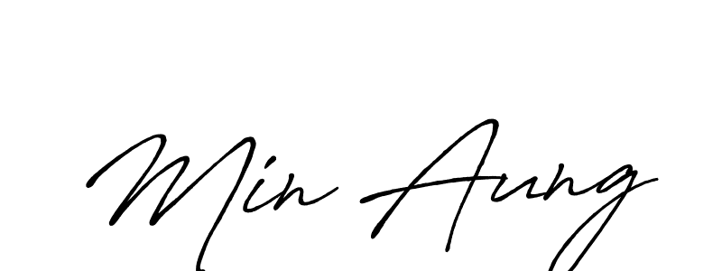 It looks lik you need a new signature style for name Min Aung. Design unique handwritten (Antro_Vectra_Bolder) signature with our free signature maker in just a few clicks. Min Aung signature style 7 images and pictures png