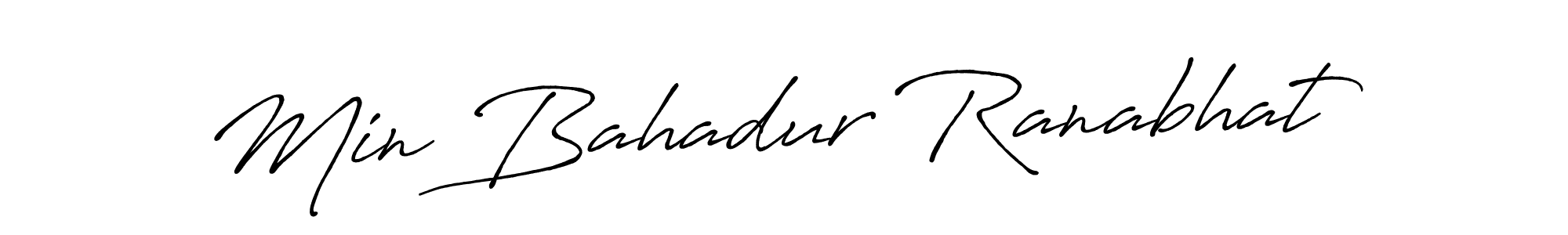 Antro_Vectra_Bolder is a professional signature style that is perfect for those who want to add a touch of class to their signature. It is also a great choice for those who want to make their signature more unique. Get Min Bahadur Ranabhat name to fancy signature for free. Min Bahadur Ranabhat signature style 7 images and pictures png