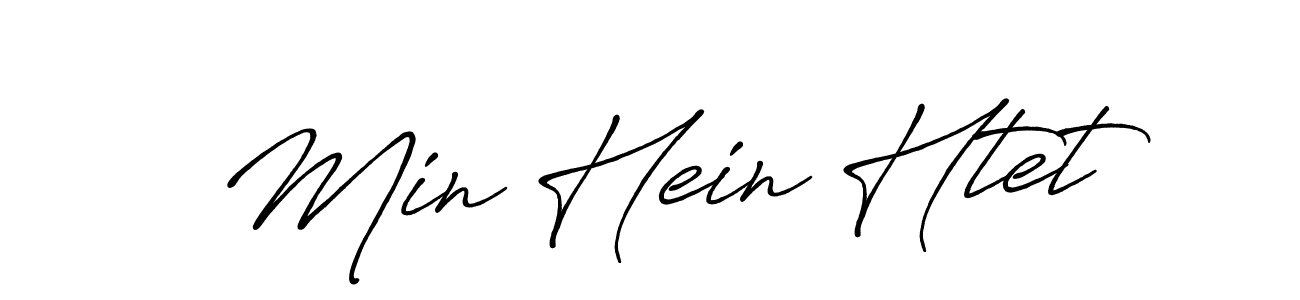 Make a beautiful signature design for name Min Hein Htet. With this signature (Antro_Vectra_Bolder) style, you can create a handwritten signature for free. Min Hein Htet signature style 7 images and pictures png