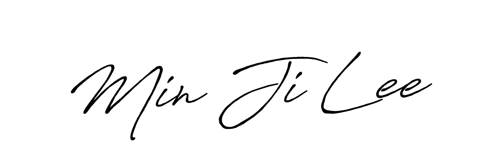 Antro_Vectra_Bolder is a professional signature style that is perfect for those who want to add a touch of class to their signature. It is also a great choice for those who want to make their signature more unique. Get Min Ji Lee name to fancy signature for free. Min Ji Lee signature style 7 images and pictures png