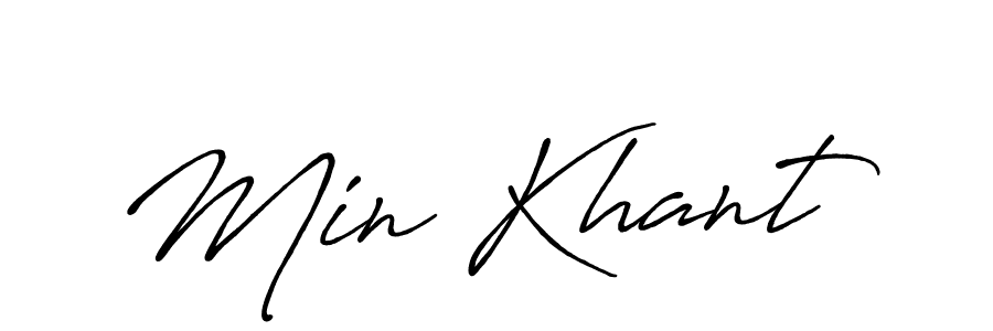 How to make Min Khant name signature. Use Antro_Vectra_Bolder style for creating short signs online. This is the latest handwritten sign. Min Khant signature style 7 images and pictures png